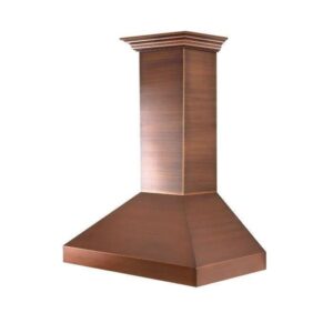 ZLINE 30 in Wall Mount Range Hood Copper with Crown Molding 8667C-30