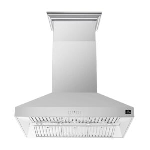 FORNO Orvieto 48″ 1,200 CFM Wall Mount Range Hood in Stainless Steel, FRHWM5094-48