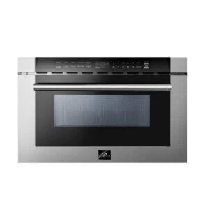 FORNO Capoliveri 24″ 1.2 cu. ft. Built-In Microwave Drawer in Stainless Steel, FMWDR3000-24